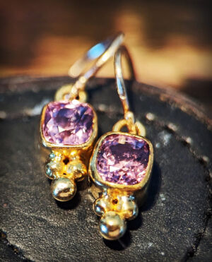 pink spinel earrings