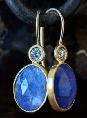 tanzanite diamond earrings